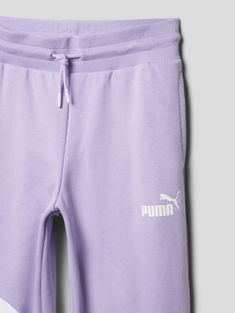 Sweatpants mit Label-Print Modell 'POWER' in flieder