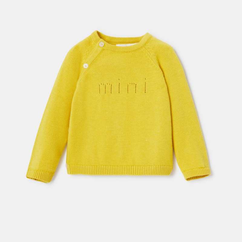 Ensemble en maille fine jaune naissance Absorba