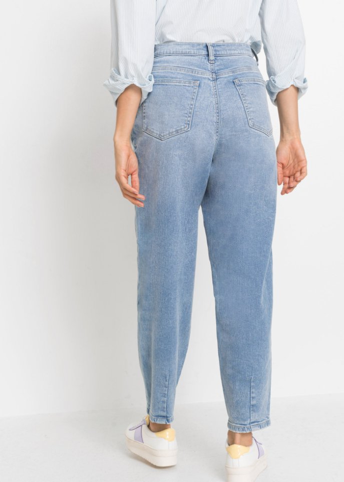 Paper-Bag Jeans mit Bio-Baumwolle