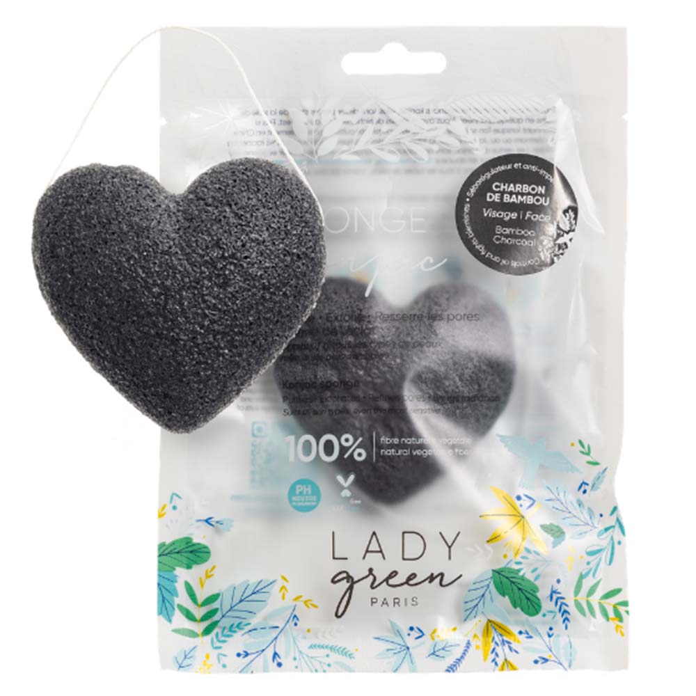 LADY green Konjac Schwamm Bambuskohle