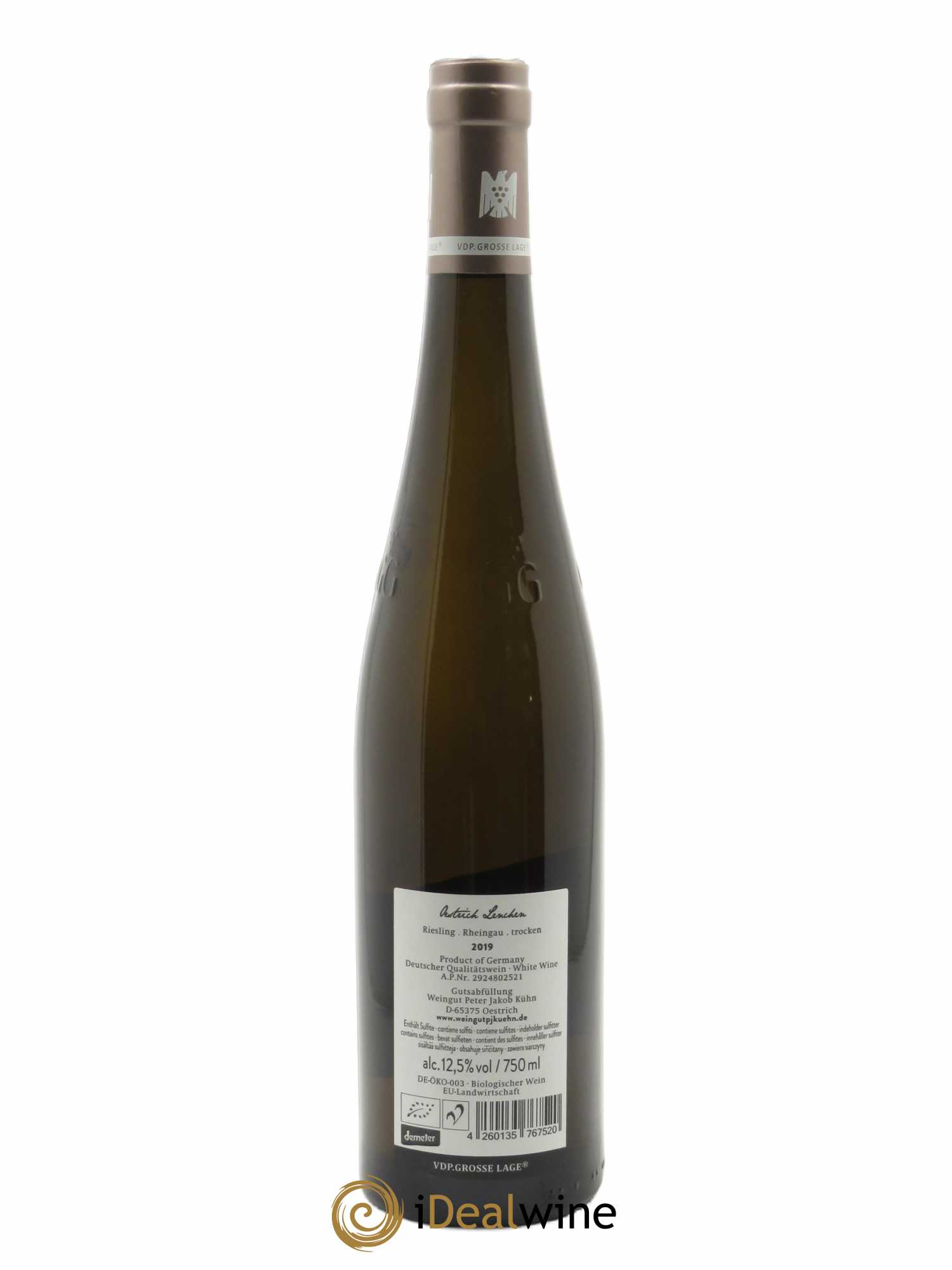 Rheingau Peter Jakob Kühn Lenchen Grosses Gewächs Trocken  2019 - Lot de 1 Bouteille
