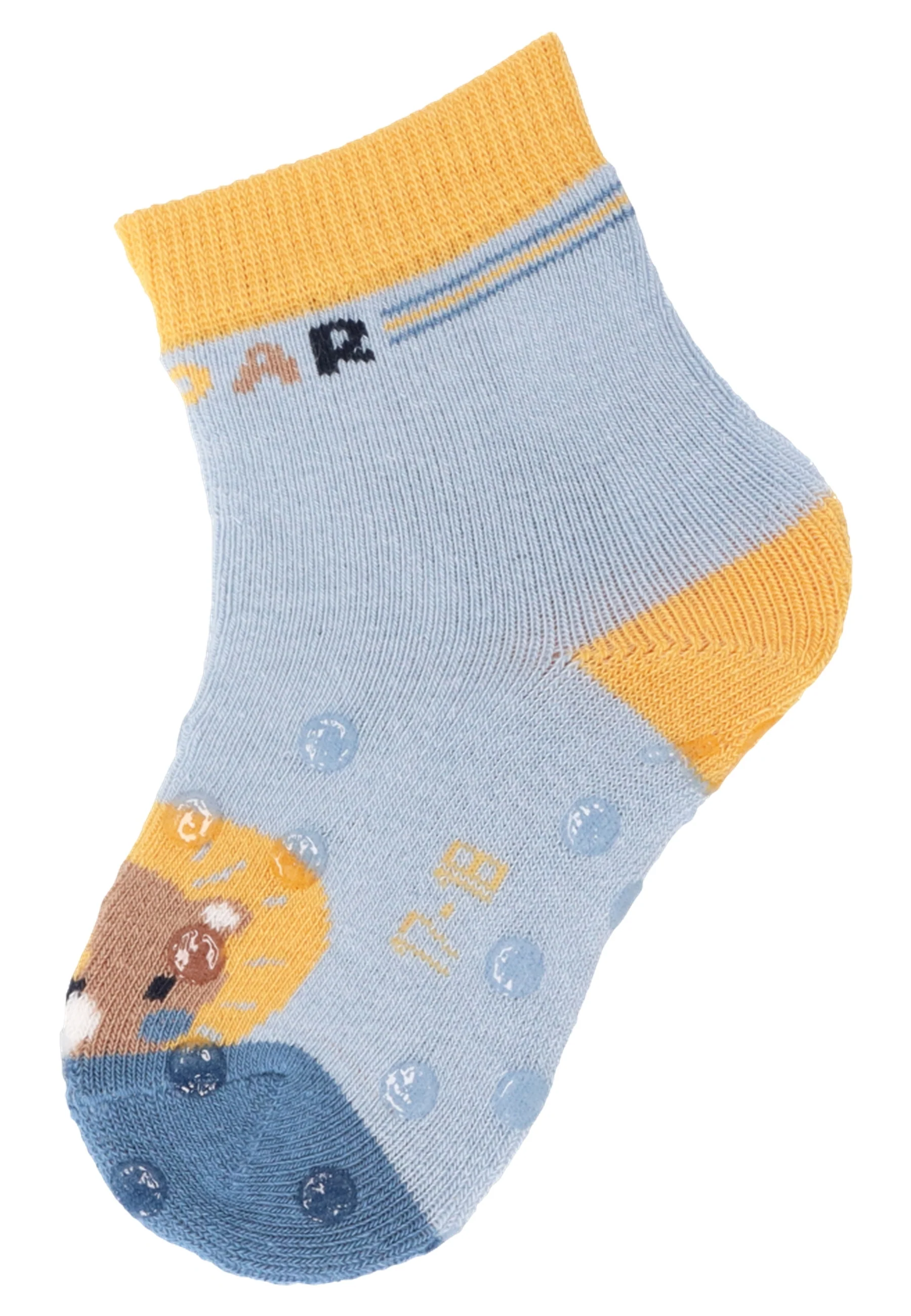 ABS Krabbelsocken im 2er Pack mit Motiv Löwe