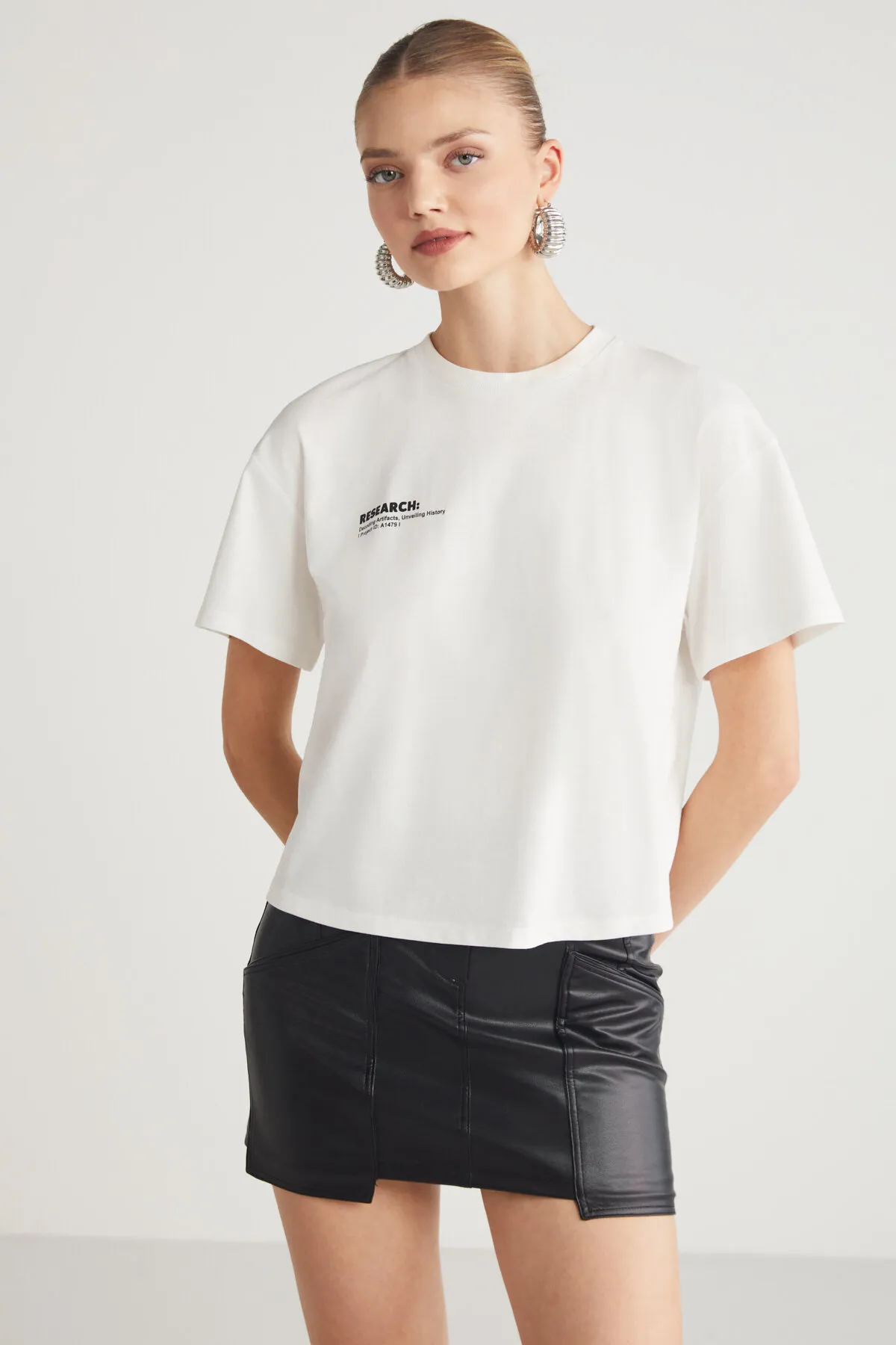 GRIMELANGE  T-Shirt - Ecru - Regular Fit
