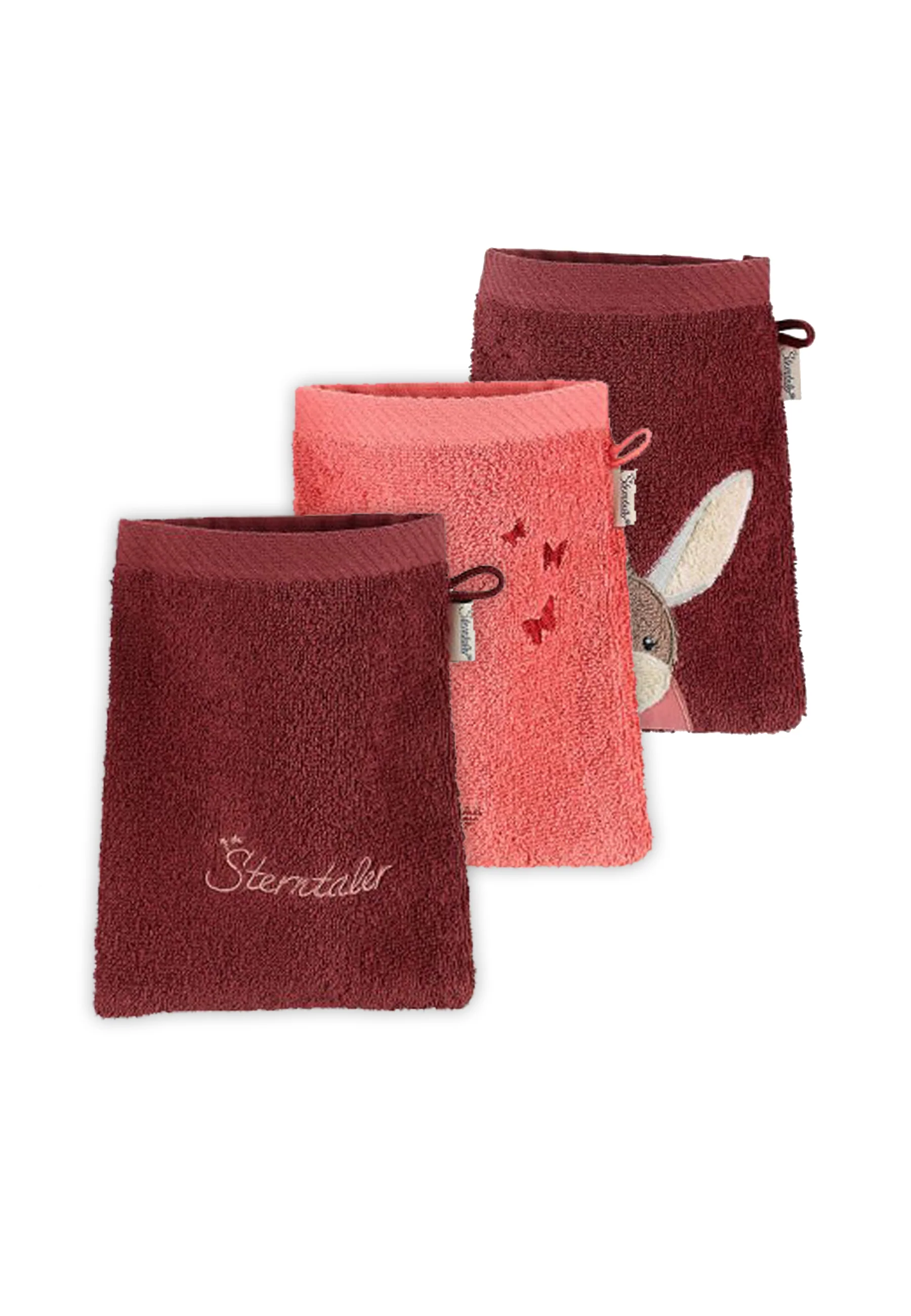 3er-Pack Waschhandschuh Esel Emmily aus Frottee