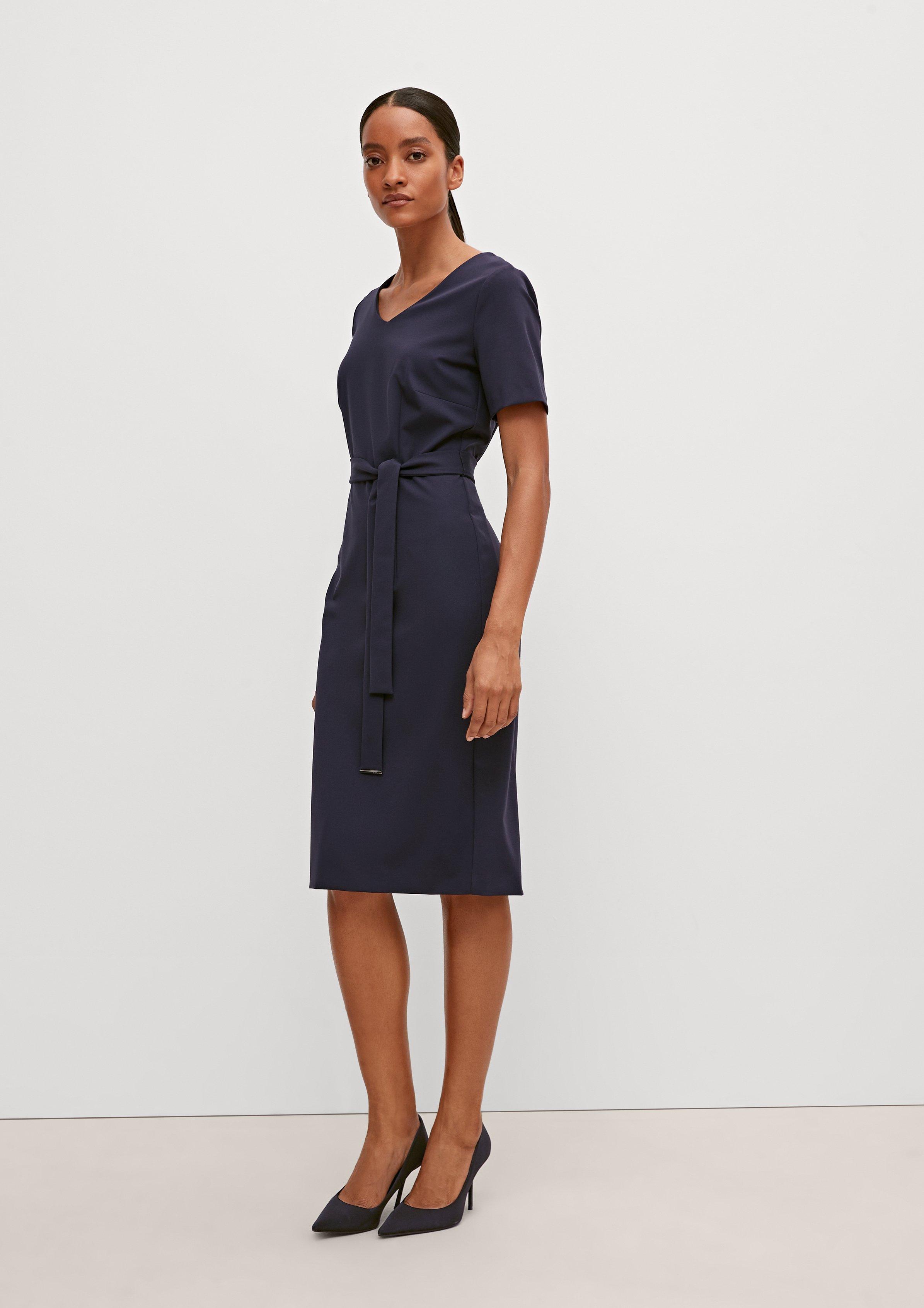 Etuikleid aus Tricotine-Stoff - navy