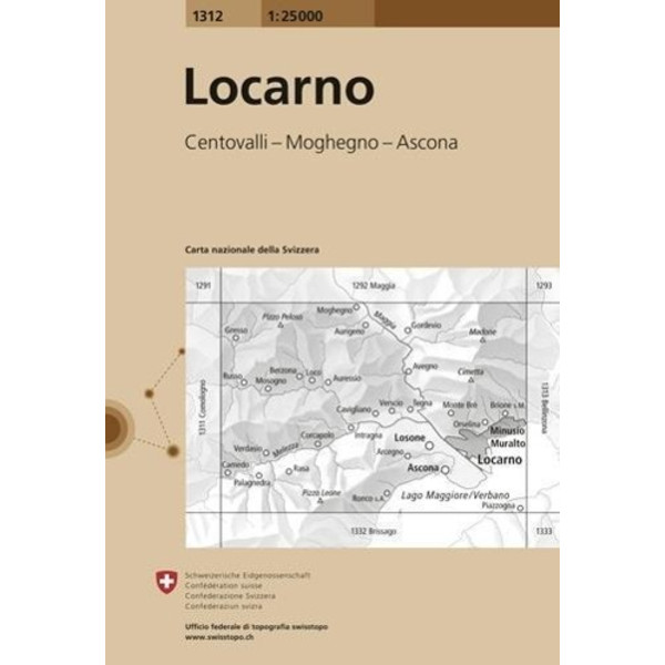 Swisstopo 1 : 25 000 Locarno - Wanderkarte