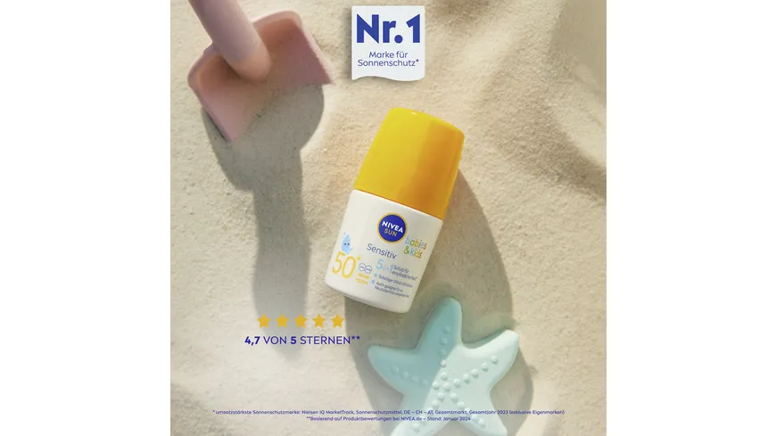 NIVEA SUN Kids sensitiv Sonnen-Roller LF50+ 50 ml