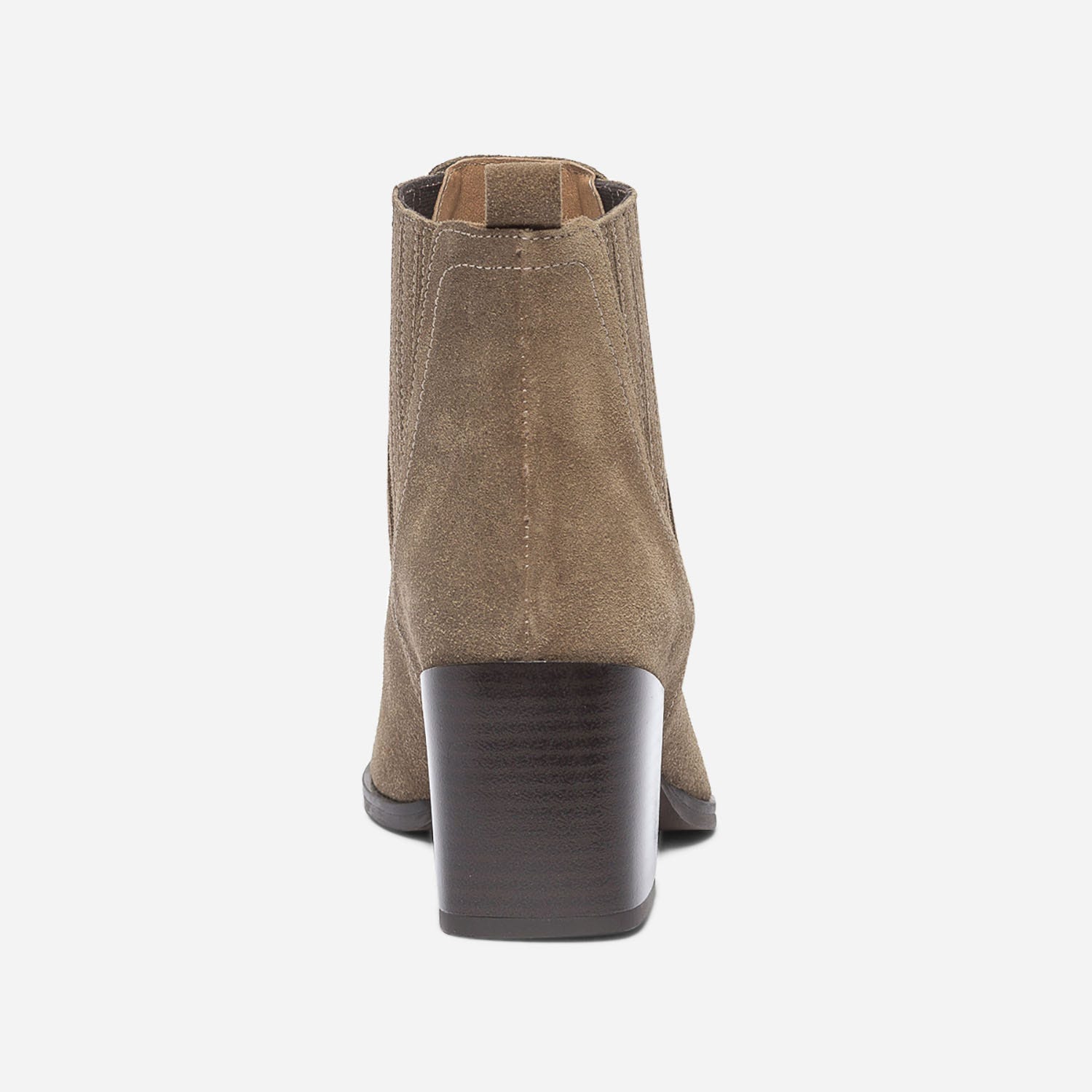 Chelsea boots TEXTO taupe en cuir velours éco-conçu
