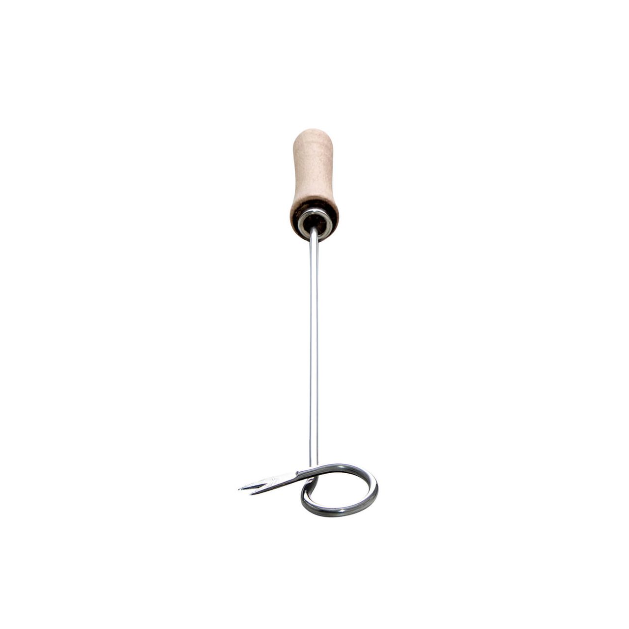 PaellaWorld International Paella World Kreisgabel 55cm, Holzgriff, Edelstahlspitze, Deutsches Patent