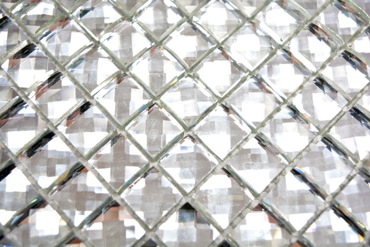 Mosani Mosaikfliesen Glasmosaik Crystal Mosaikfliesen kristall glänzend / 10 Matten