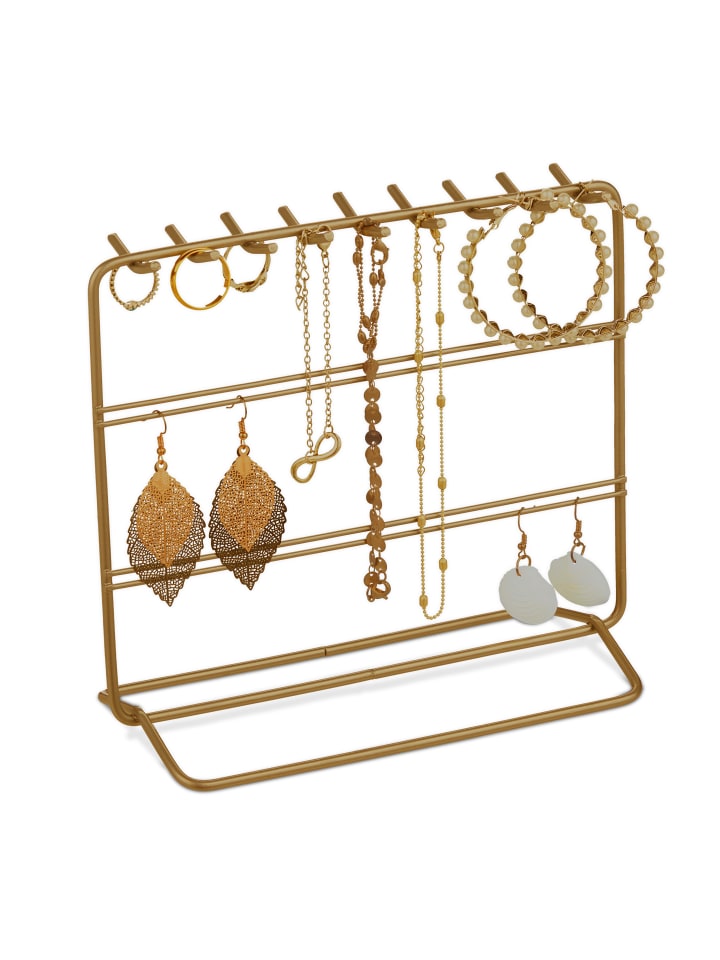 relaxdays Schmuckständer in Bronze - (B)20 x (H)18 x (T)9 cm günstig kaufen onesize