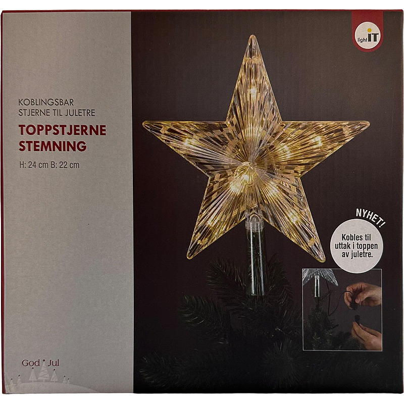 Home Toppstjerne 24 cm koblingsbar Stemning