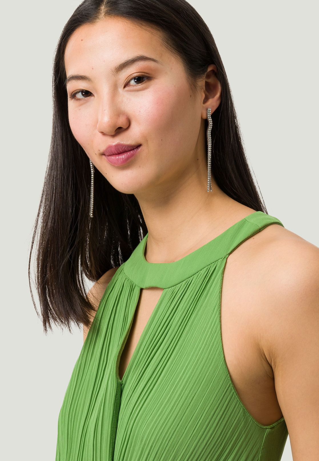 Midikleid mit Plissefalten