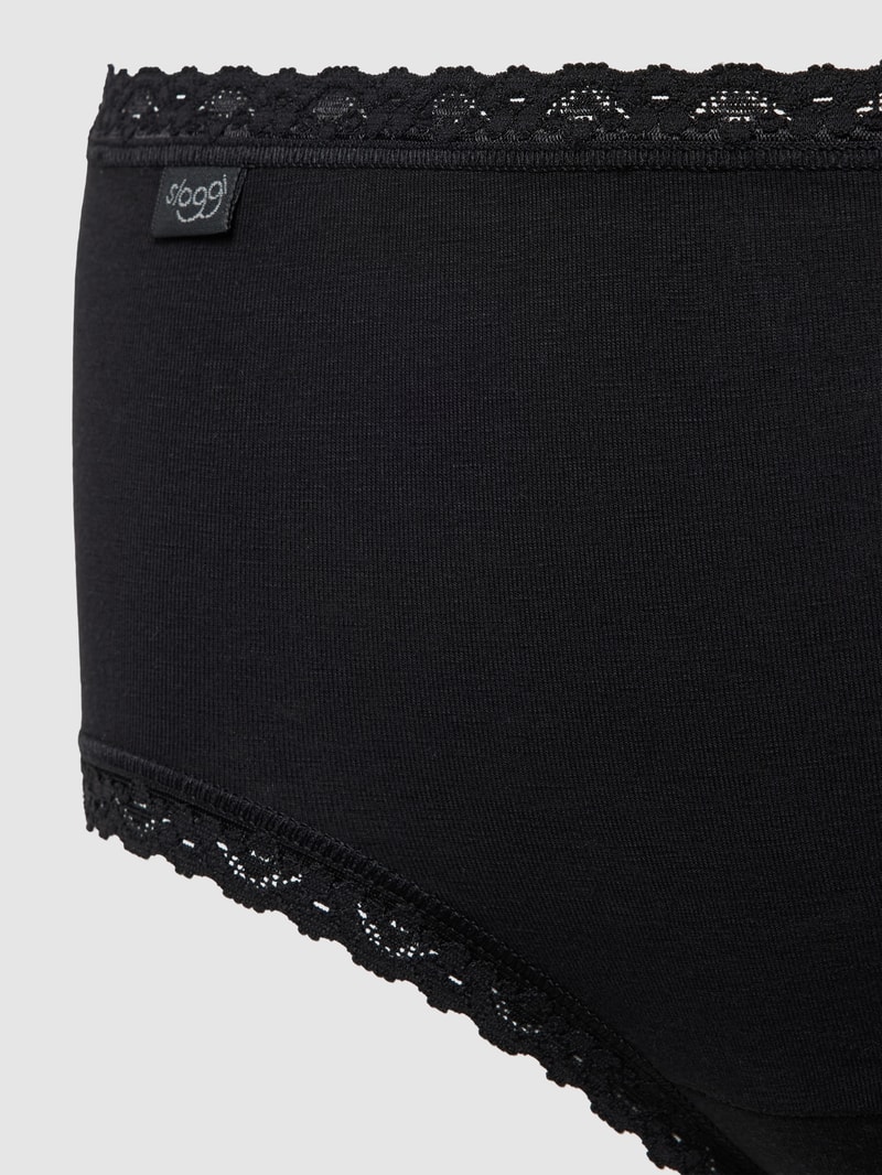 Pants mit Muschelsaum im 3er-Pack in schwarz