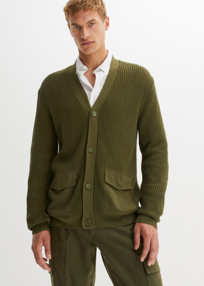 Strickjacke mit Webtaschen