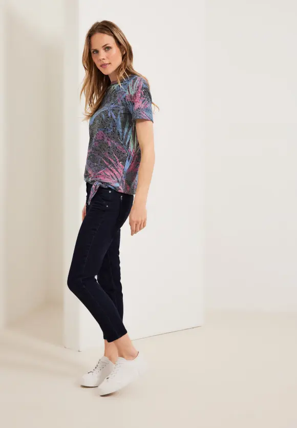 CECIL Burn Out Print Shirt