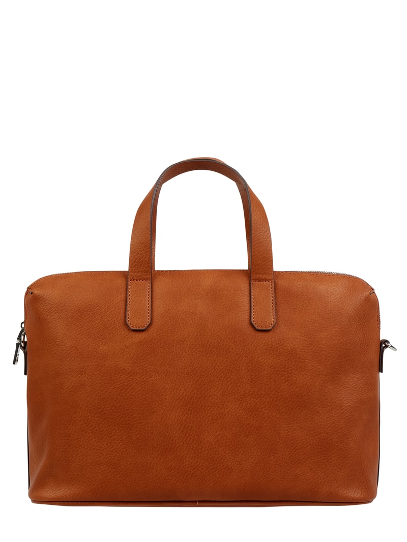 Shopper in Leder-Optik in cognac