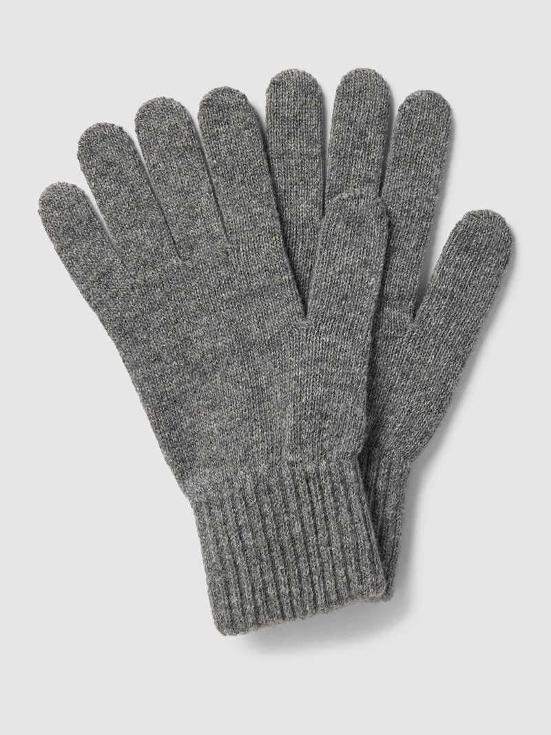 Handschuhe mit Label-Detail in mittelgrau