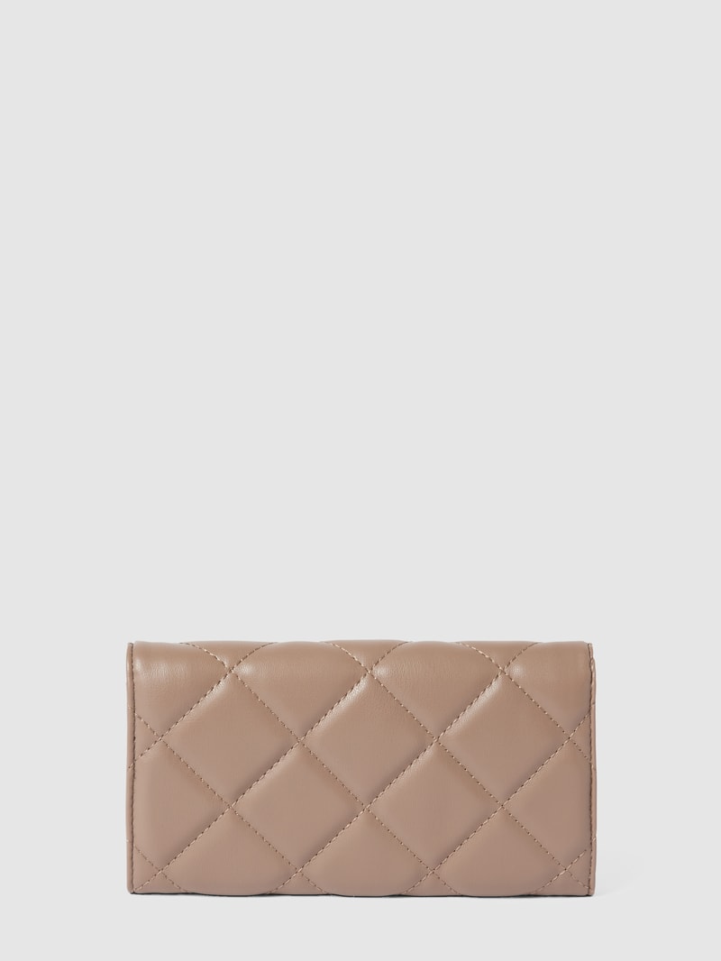 Portemonnaie mit Steppnähten Modell 'OCARINA' in taupe