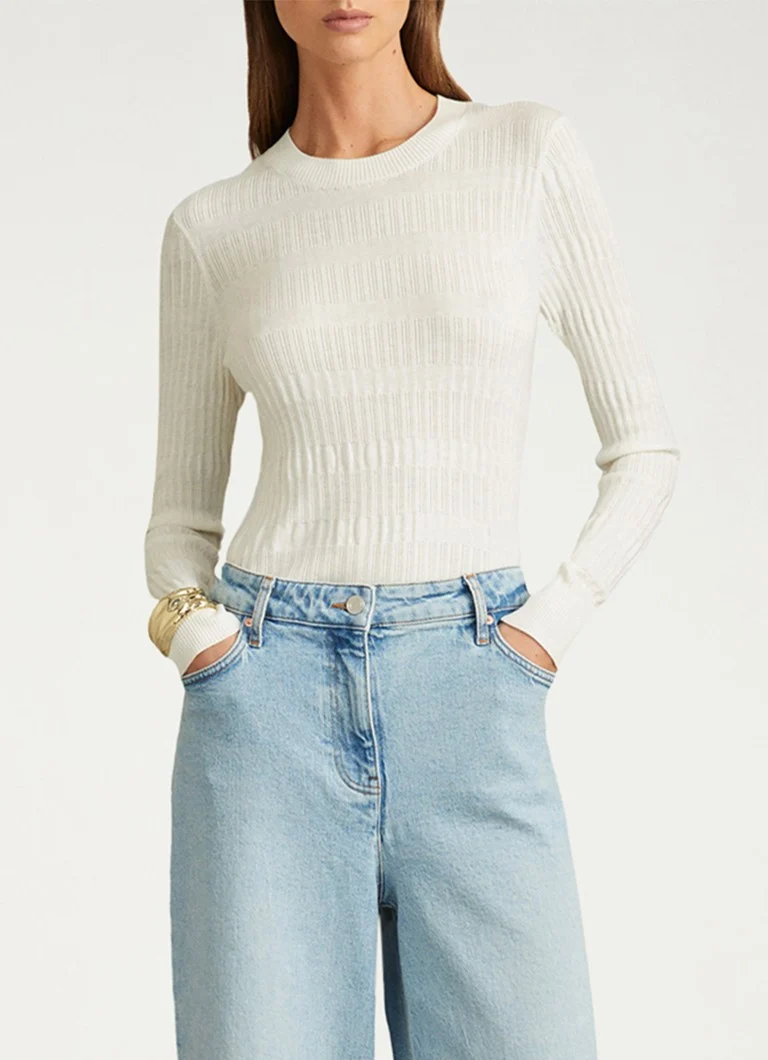 Pulover Reiss Lily dintr-un tricot fin cu amestec de lână