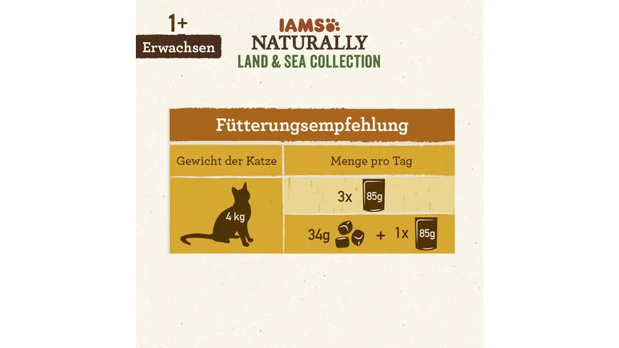IAMS Naturally Katzennassfutter Adult Land & See Collection 340 g