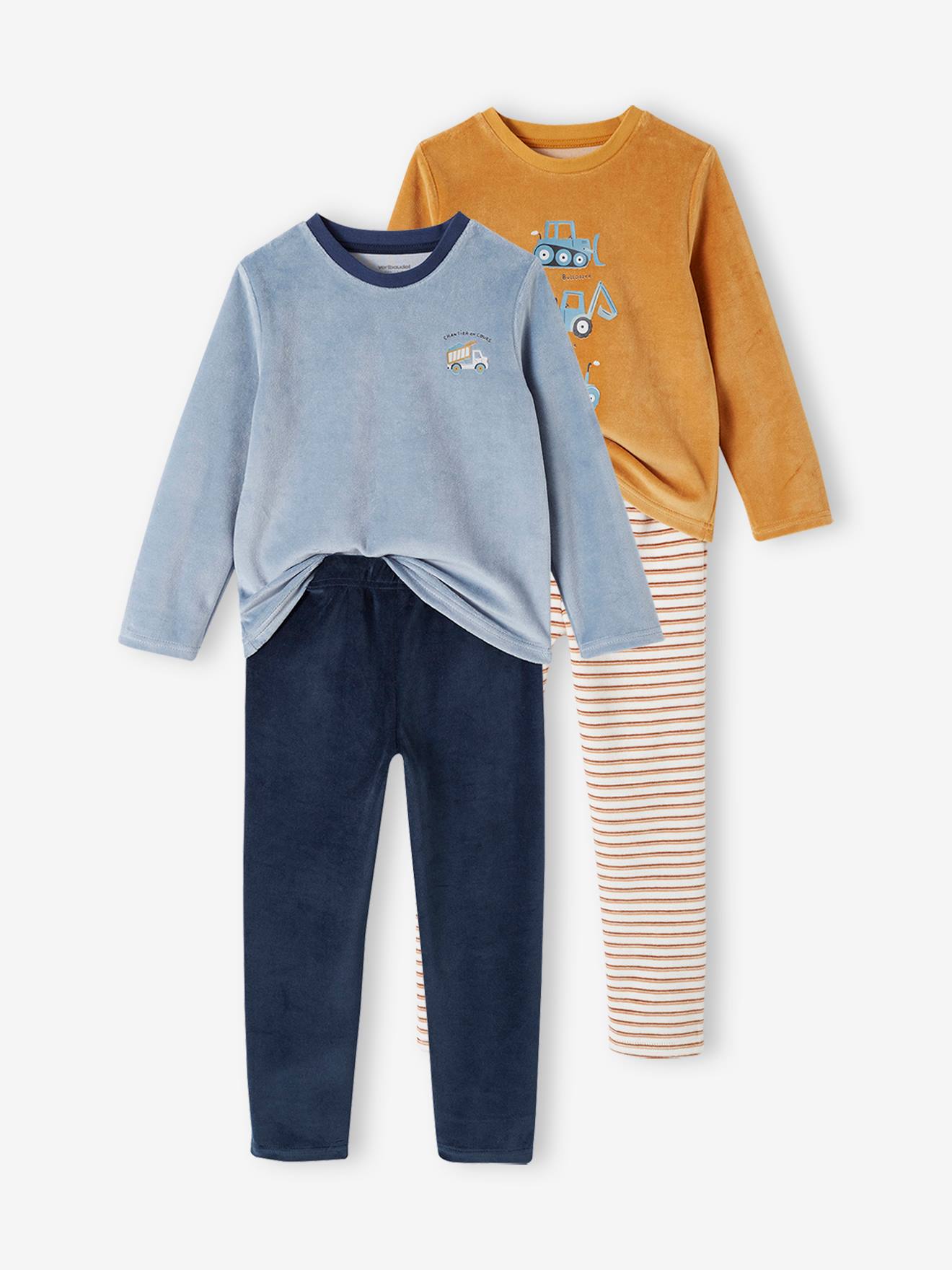 Lot de 2 pyjamas velours 