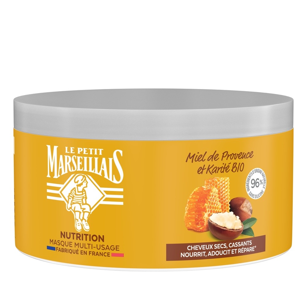 le petit marseillais Masque Nutrition pour Cheveux Secs et Abîmés, Miel de Provence & Karité Bio Masque