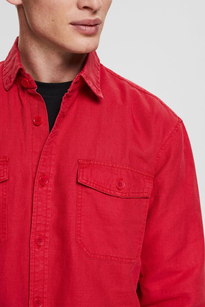 Aus Leinen-Mix: Oversize-Hemd