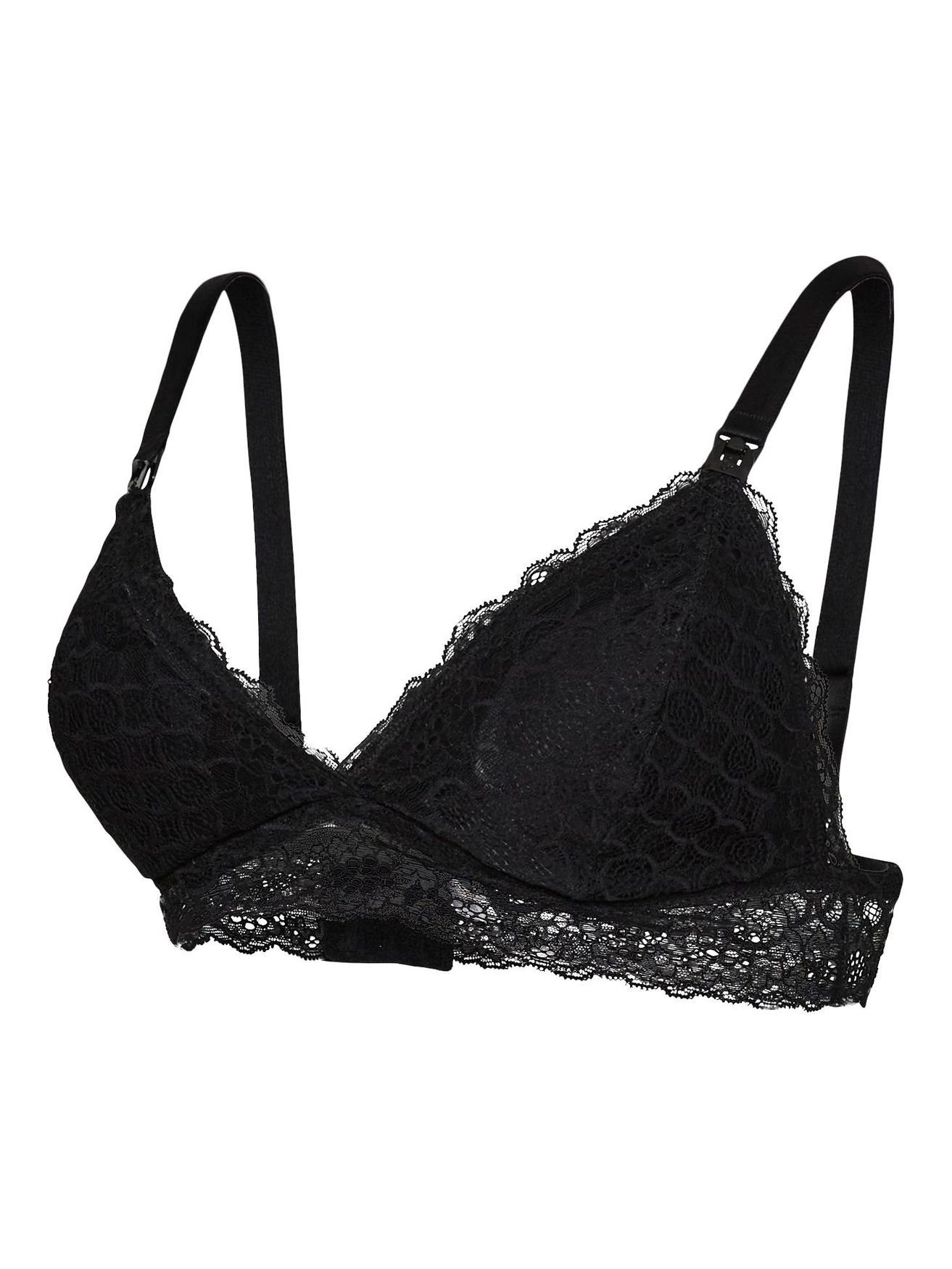 Mamalicious Bustier Still BH Ohne Bügel Feiner Schwangerschaft Bustier Spitzen BH (1-tlg) 4629 in Schwarz-2