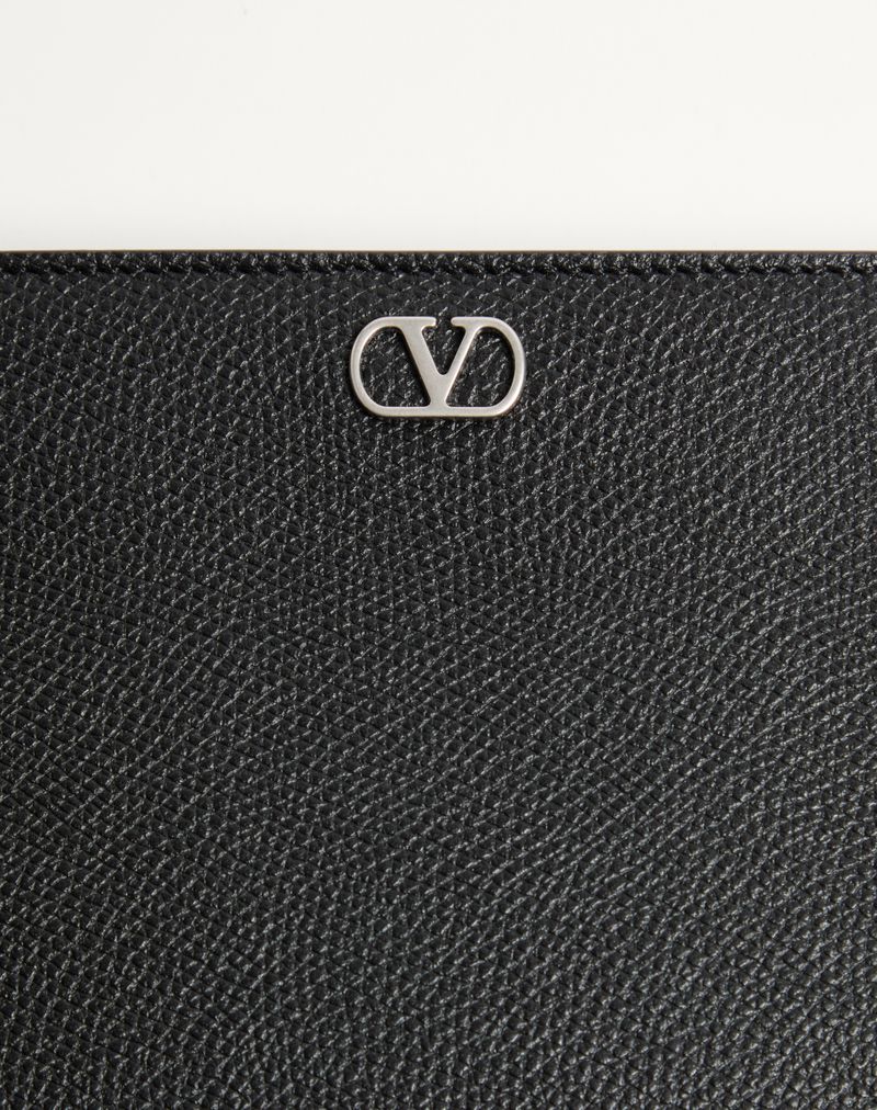 Valentino Garavani VLogo signature-etui van korrelig kalfsleer