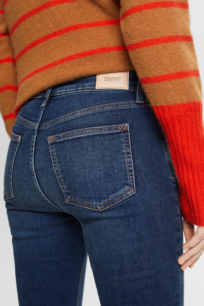 Recycelt: Skinny Stretchjeans mit hohem Bund