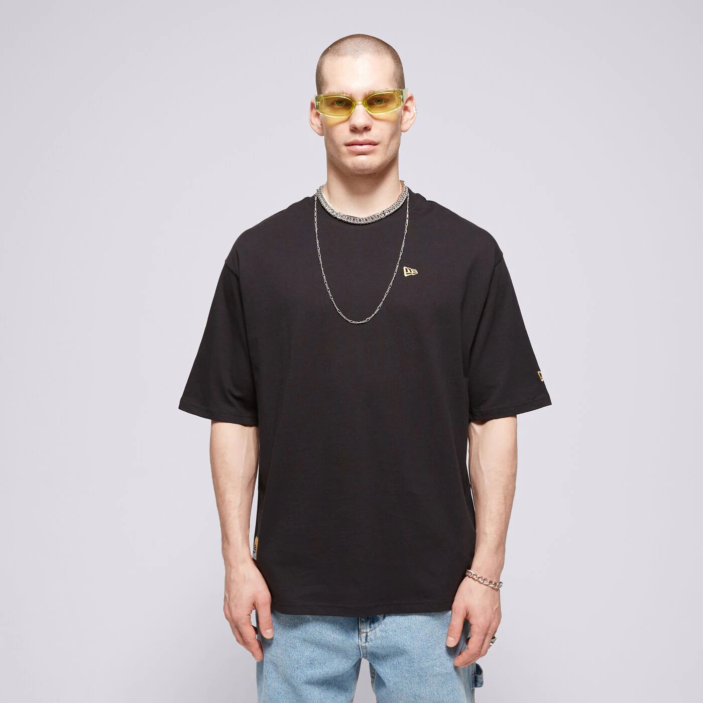 NEW ERA T-SHIRT NE STICKER OS BLK NONE Schwarz