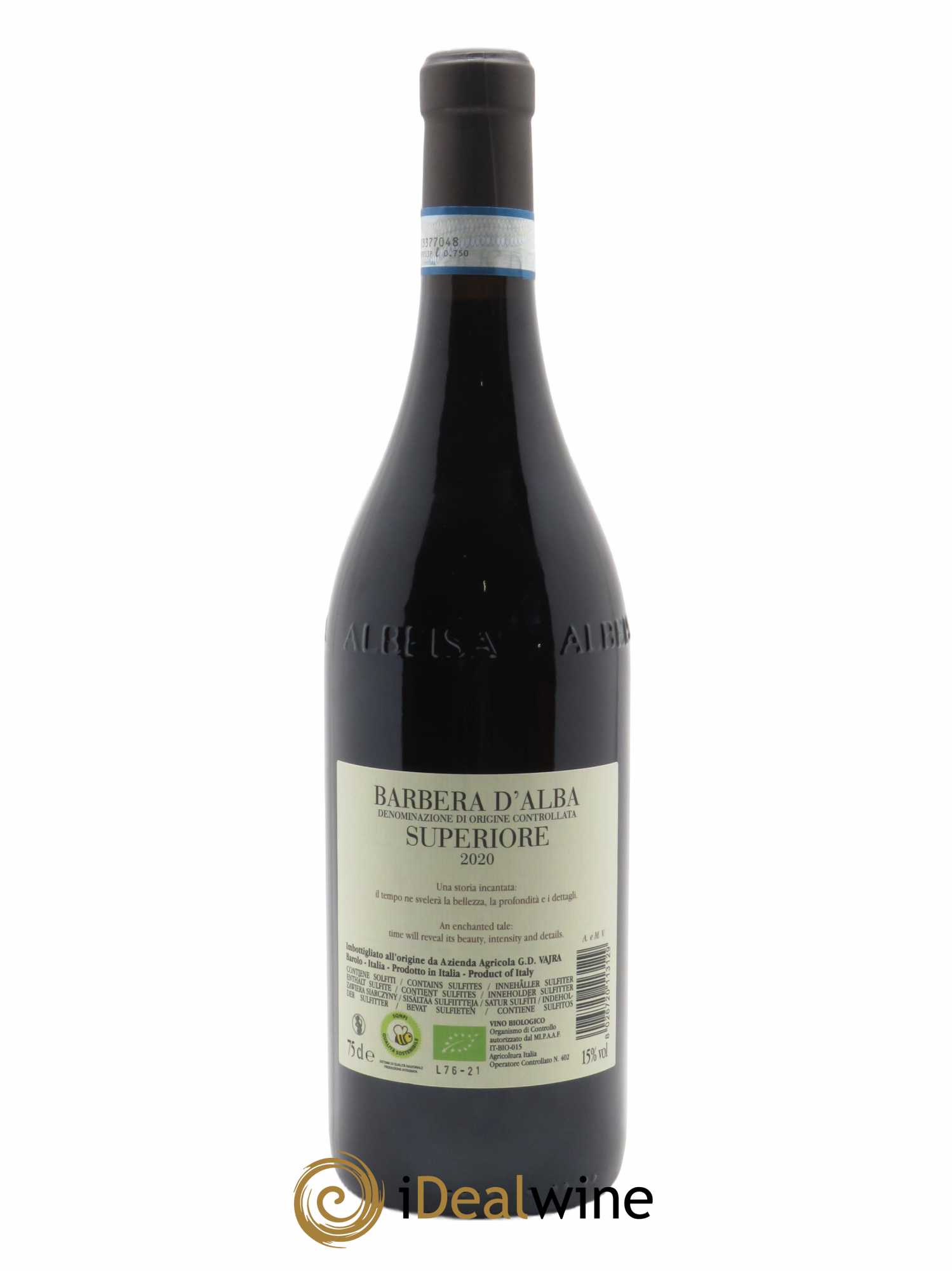 Barbera d'Alba DOC Superiore G.D Vajra  2020 - Lot de 1 Bouteille