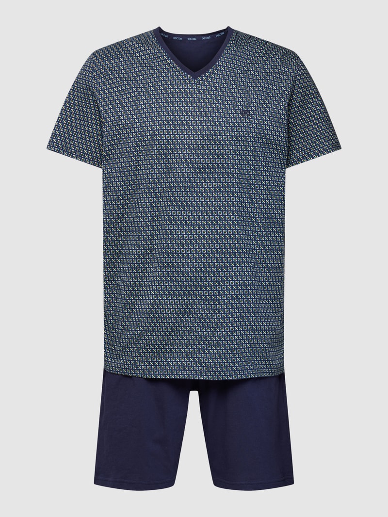 Pyjama mit Allover-Muster in petrol