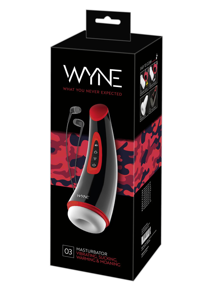 WYNE Masturbator mit Vibration und Heizfunktion Masturbator 03 in schwarz günstig kaufen 26 cm