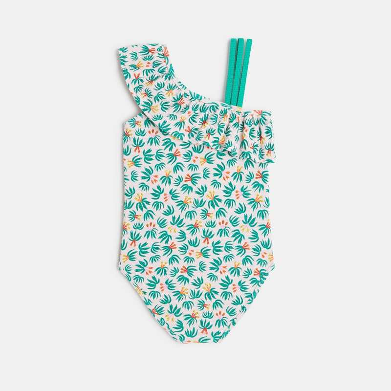 Maillot de bain fille 1 pièce à imprimés plantes rose Catimini