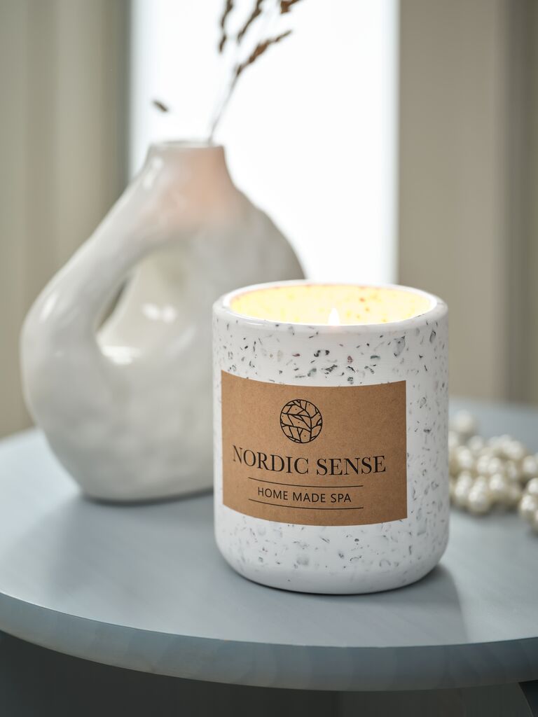 Świeca zapachowa HEINI HEINI Ø9xH10cm terrazzo