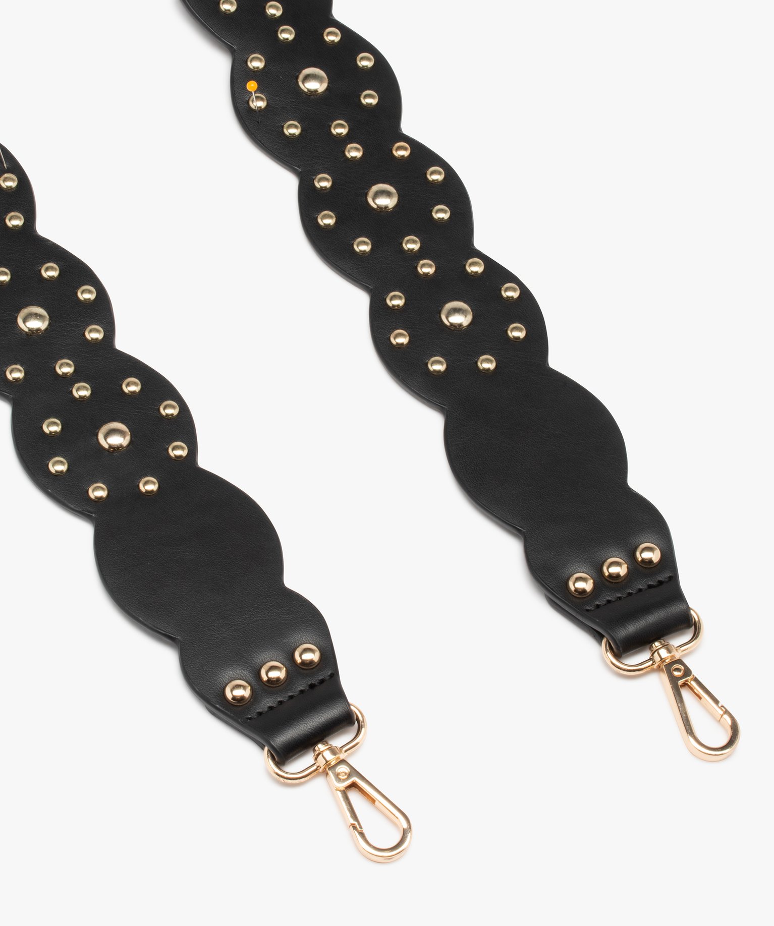 Bandoulière de sac avec clous métalliques noir | GEMO