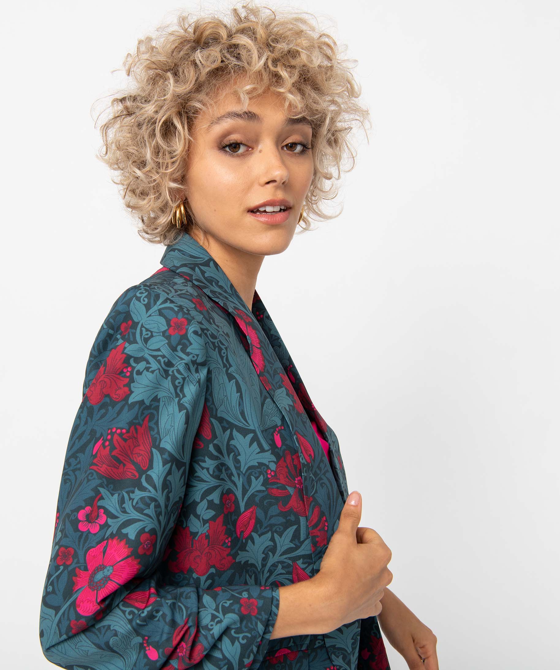 Veste à manches froncées femme imprime | GEMO