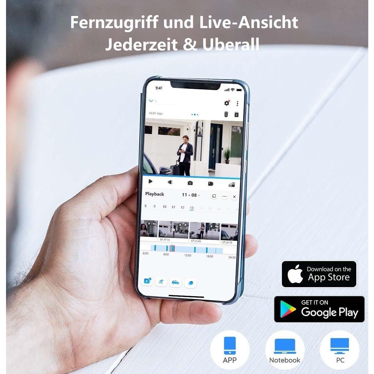 Reolink RLC-810A Überwachungskamera (Außenbereich, Innenbereich, 4K Smarte PoE kamera, Personen-/Fahrzeugerkennung, 8MP IP Kamera mit Audio und Micro SD Kartensteckplatz, 30m IR Nachtsicht, IP66 Wasserfest, Zeitraffer, Smart Home)
