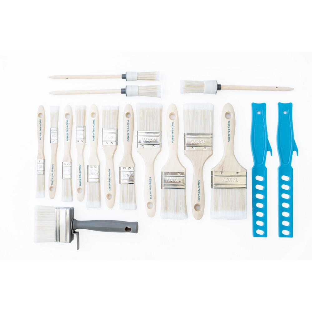 Powertec Color Pinsel-Set „Pro XXL“, Acrylpinsel - 17 tlg.