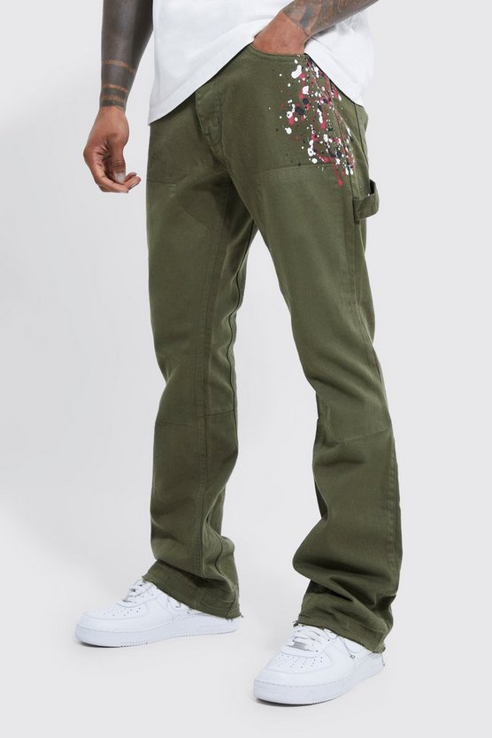 Slim-Fit Schlag-Hose