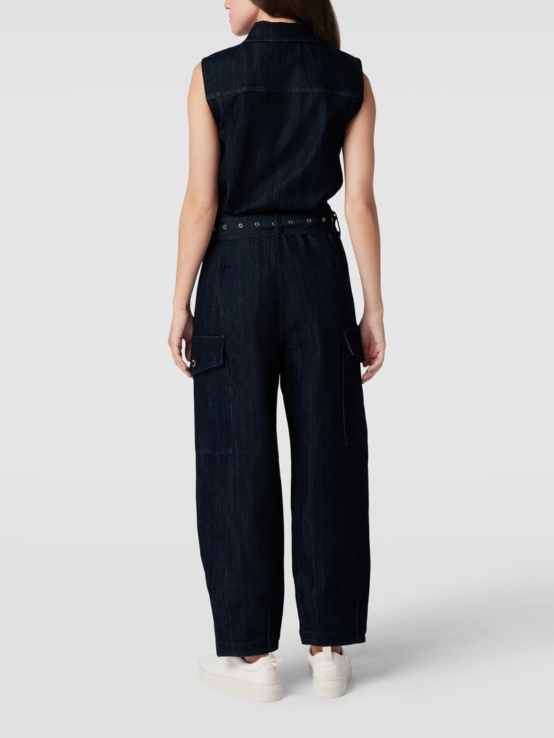 Jumpsuit mit Taillengürtel Modell 'CARGO JUMPSUIT' in jeans