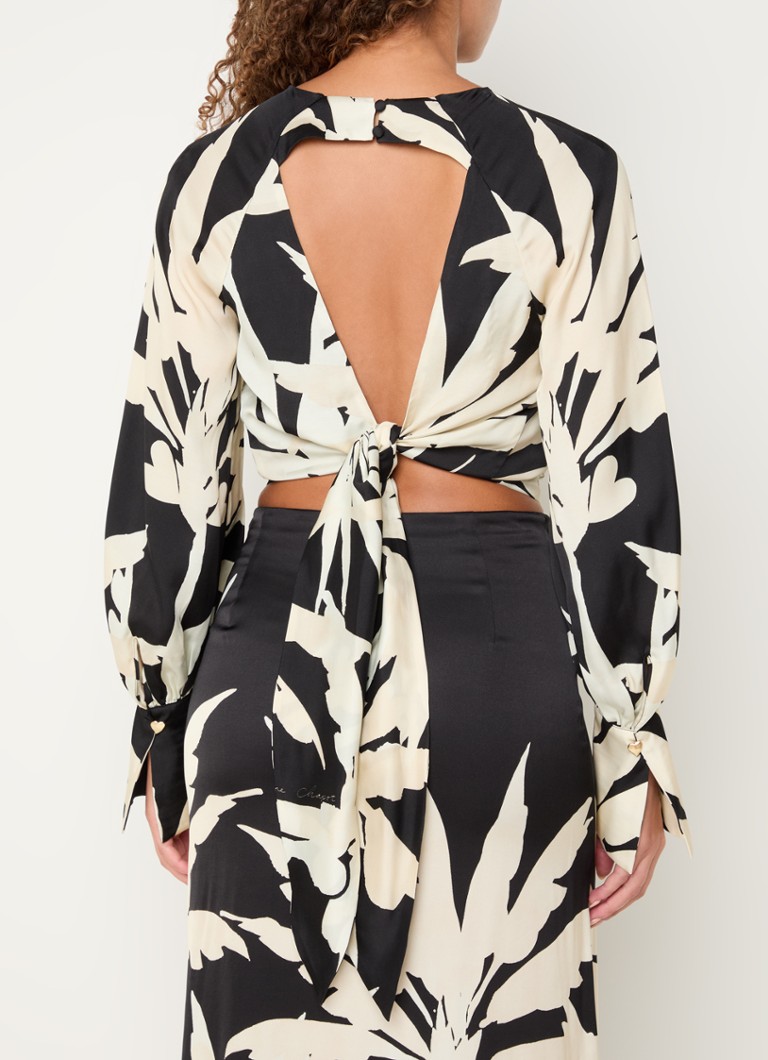 Μπλουζάκι με γραβάτα Fabienne Chapot Paloma Leaf Print