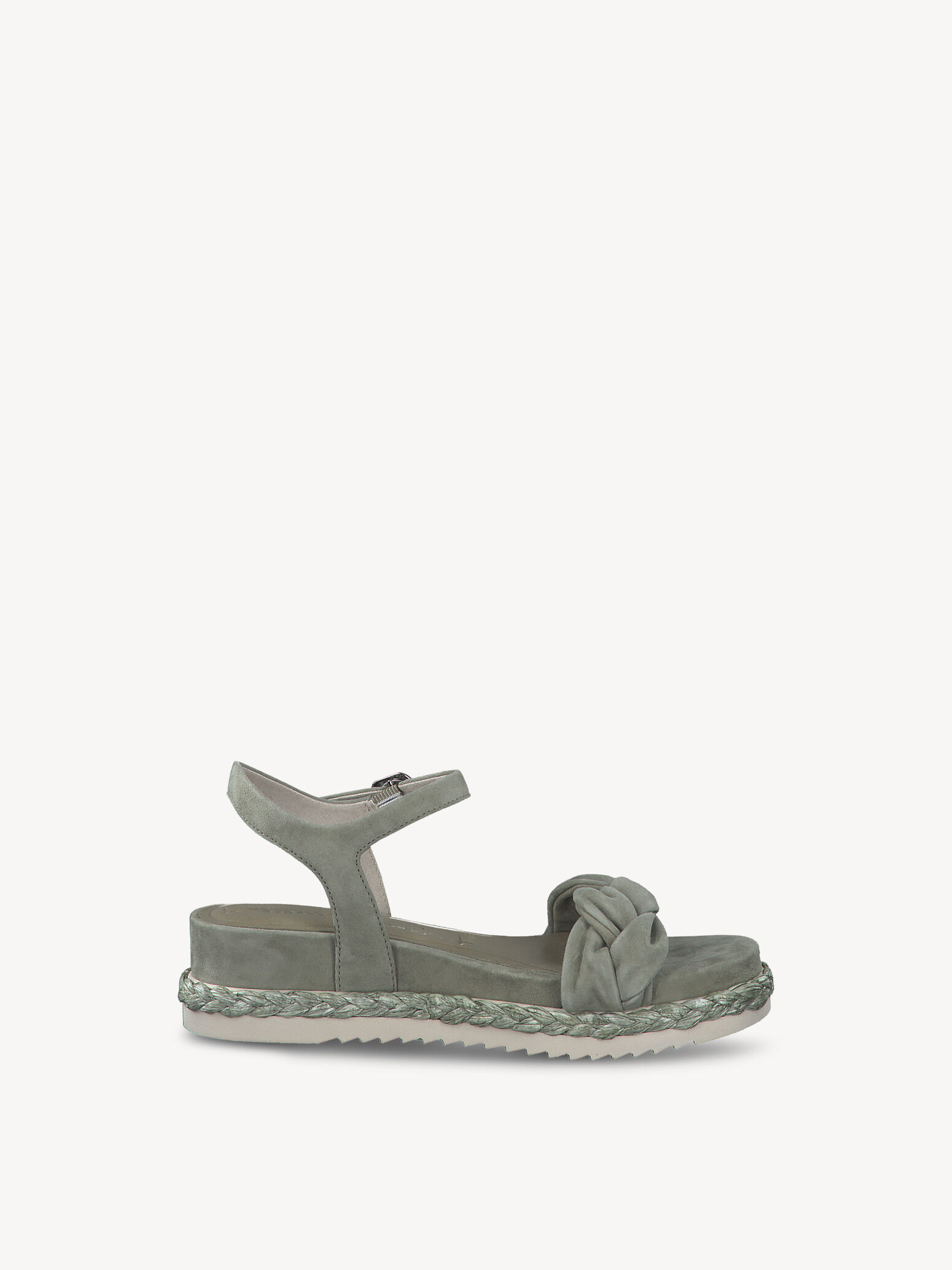 Sandale à talon en cuir - vert