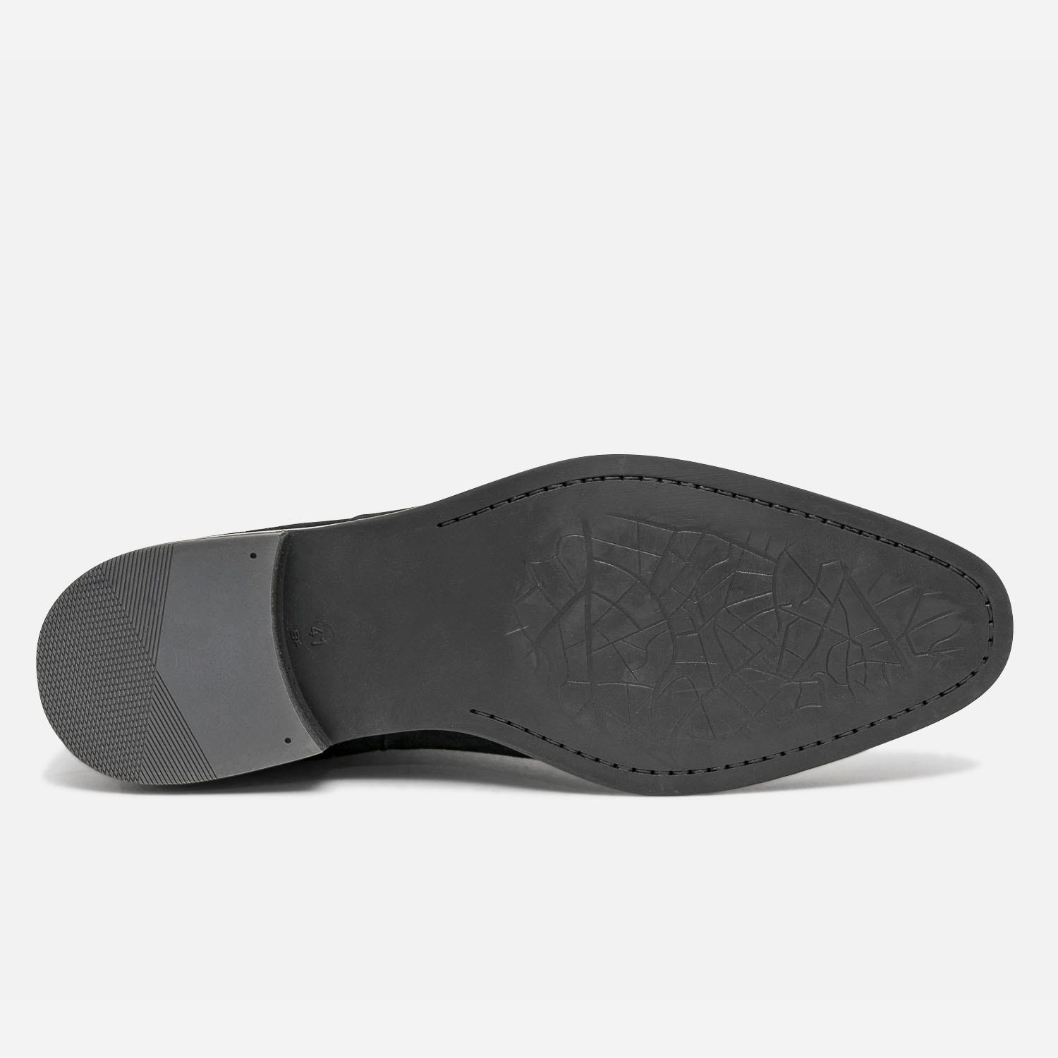 Chelsea boots noir éco-conçu en cuir velours