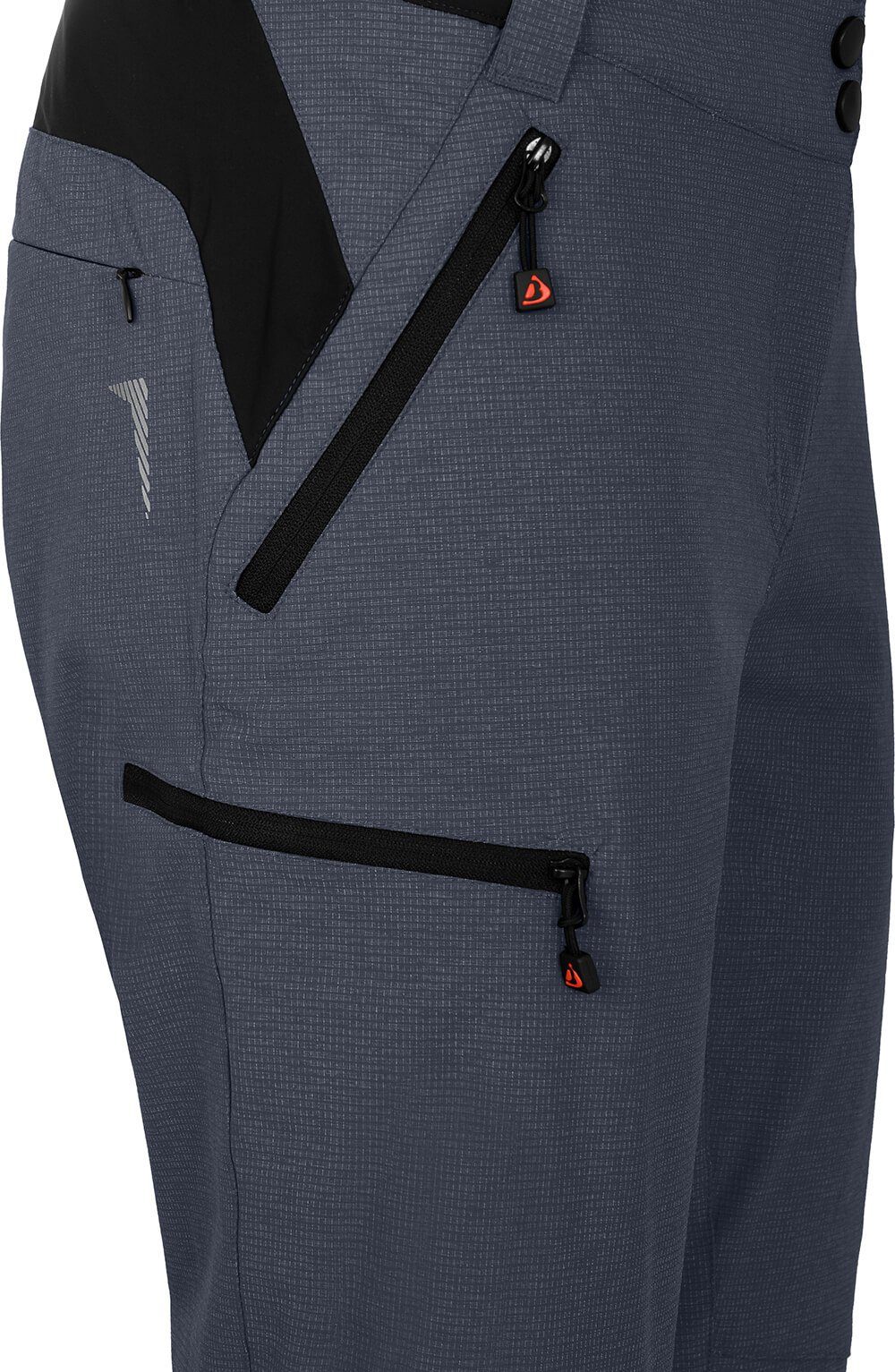 Bergson Fahrradhose VINA Bermuda Damen Radshorts (mit gepolsterter Innenhose), robust, elastisch, Normalgrößen, grau/blau