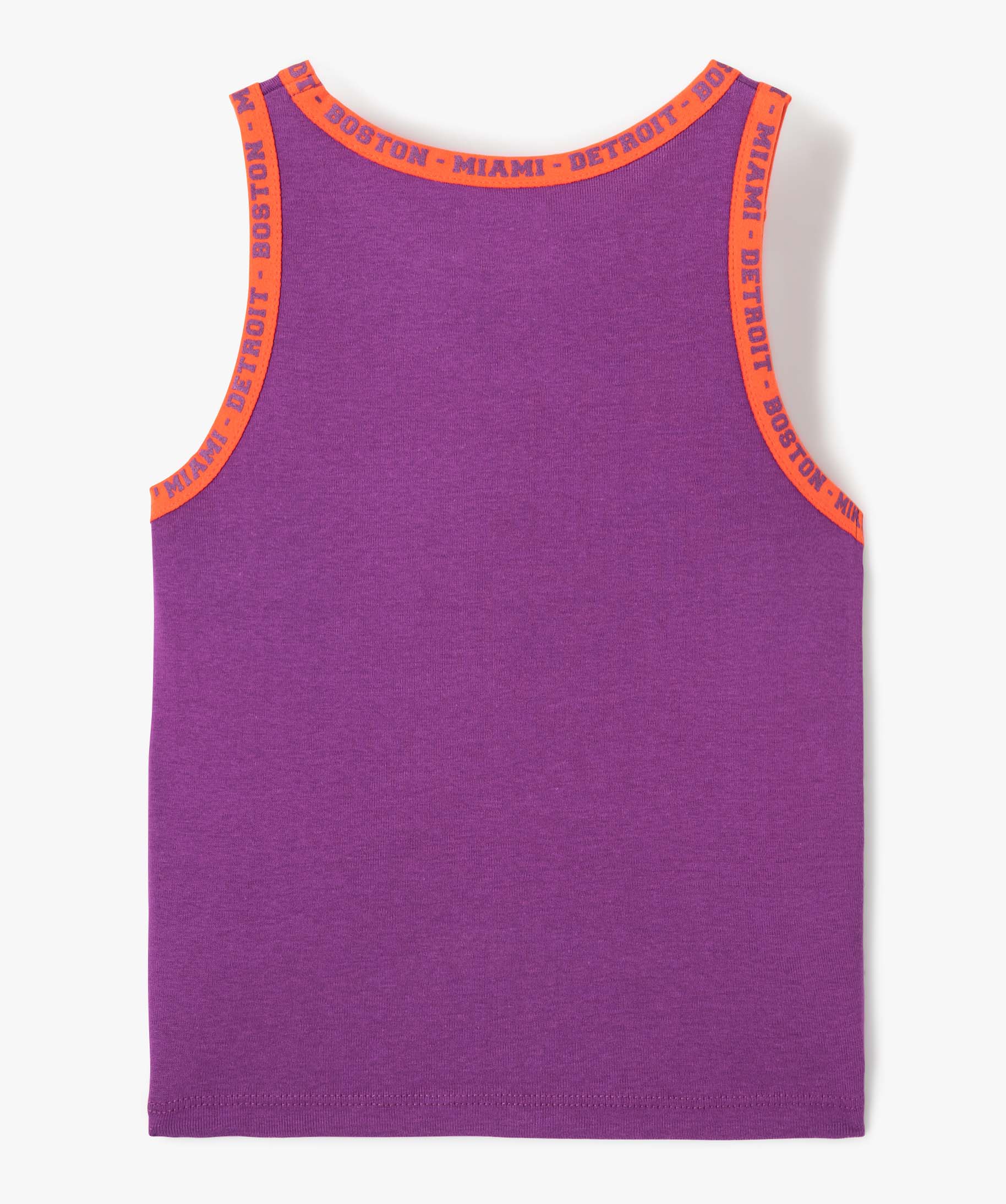Débardeur fille court et imprimé violet | GEMO