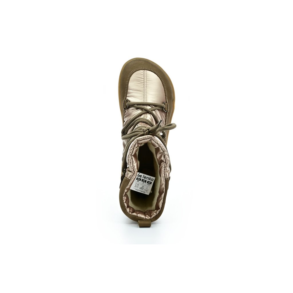 Be Lenka Snowfox Woman Champagne Brown Barfuß-Schneestiefel