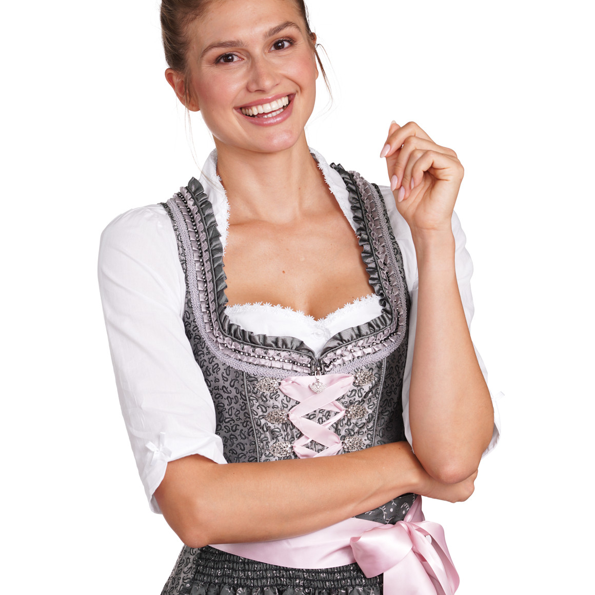 Damen Dirndl, Bluse und Schürze